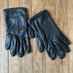 Vintage Frownes Womens Leather Gloves‎ Size M Black Driving Warm Fashionable